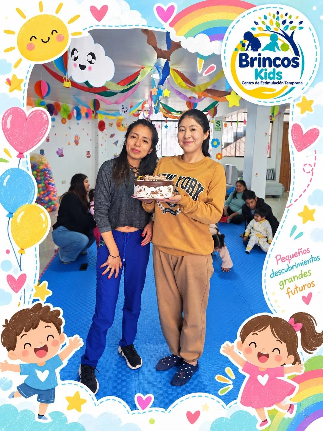 Equipo de Brincos Kids celebrando